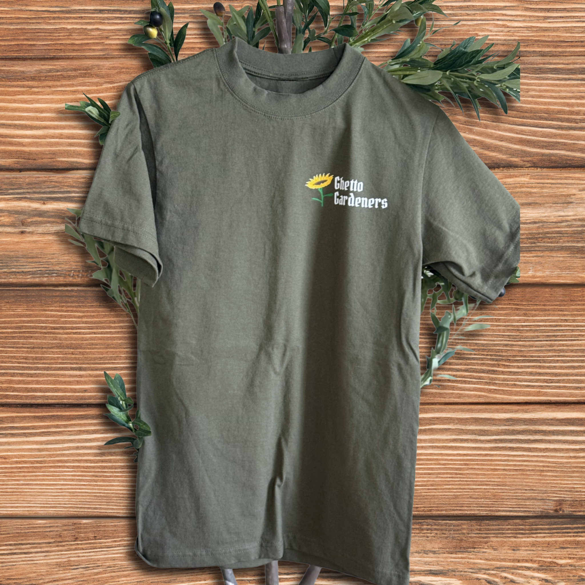 Ghetto Gardeners Olive Shaka Tee